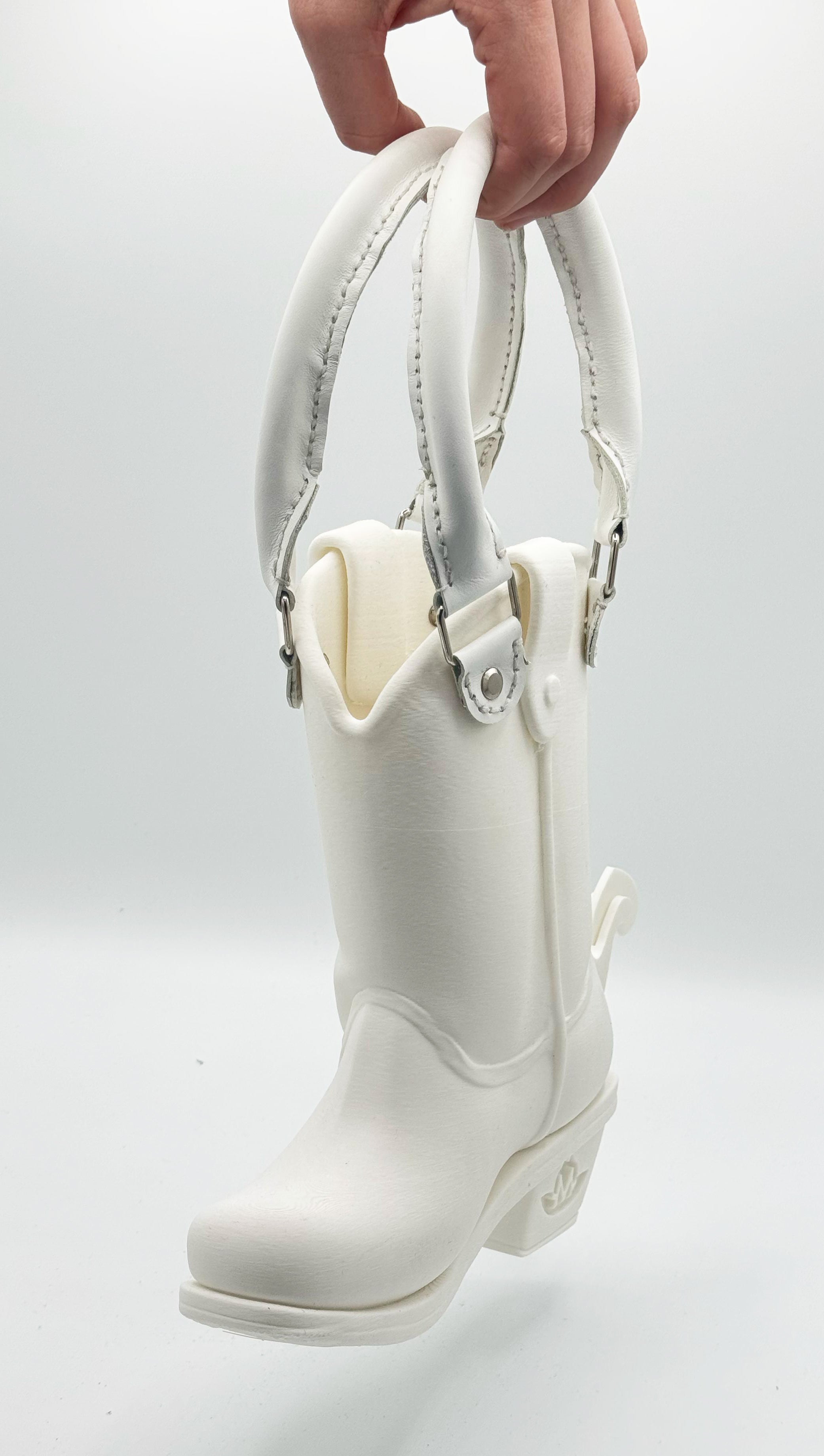 Cowboy Boot Bag / White