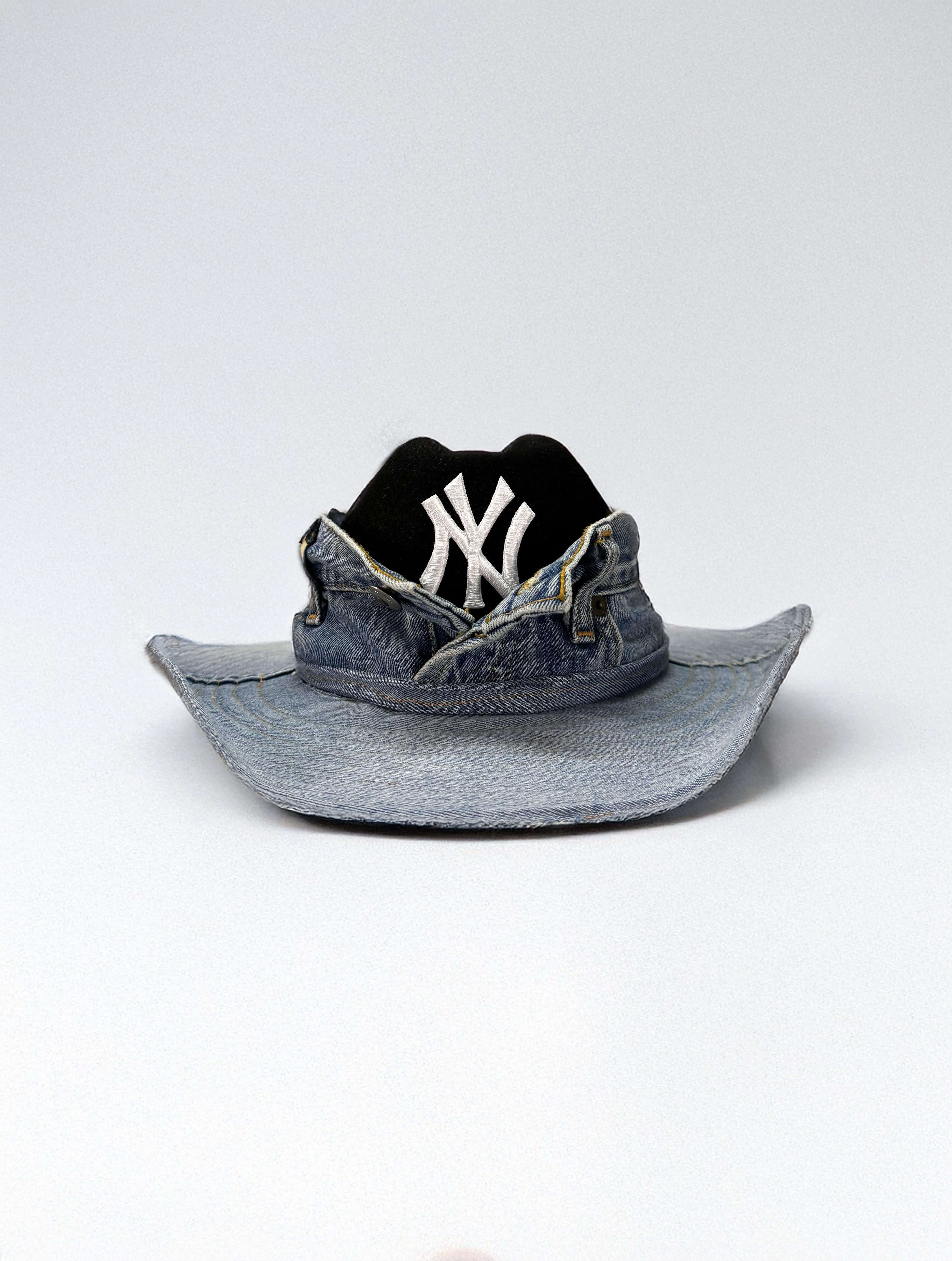 Custom Cowboy hat / Denim / Black Base / NY(ICE)