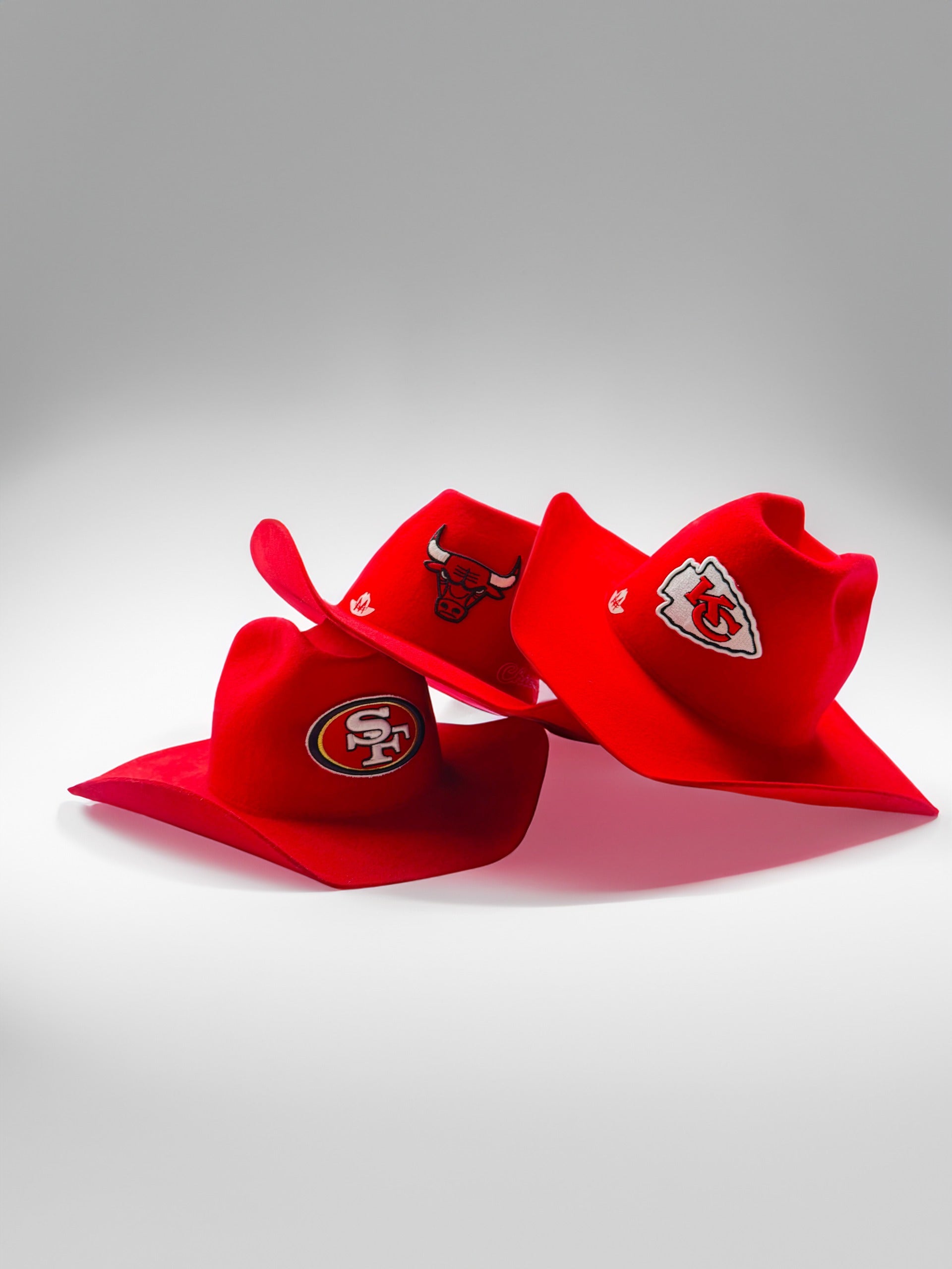 Custom Cowboy hat  / SF  / Red / LSD BACK