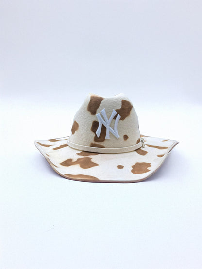 Cowboy Hat / NY COW Brown / Blue Lining