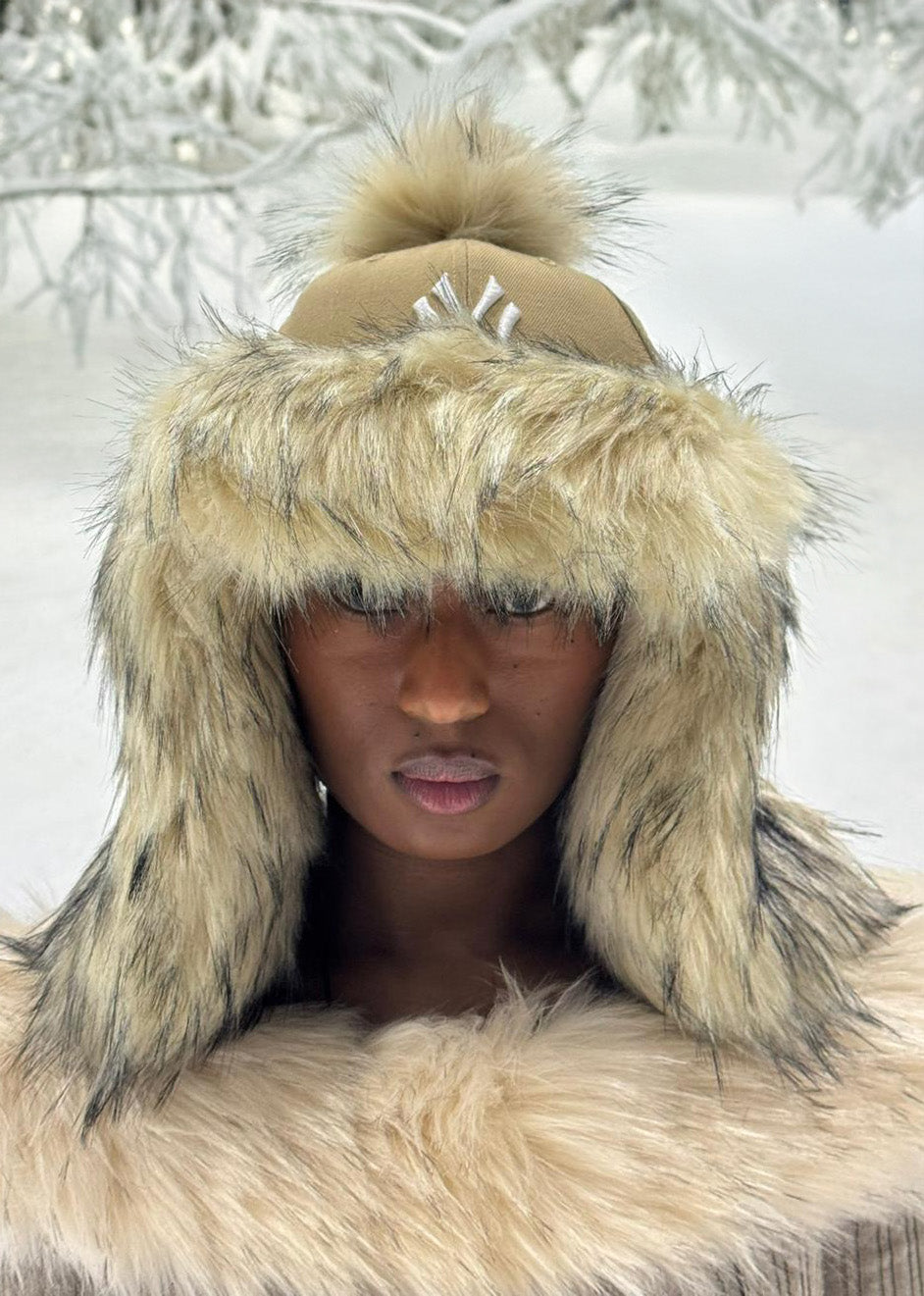Custom FUR CAP / Creme / NY /