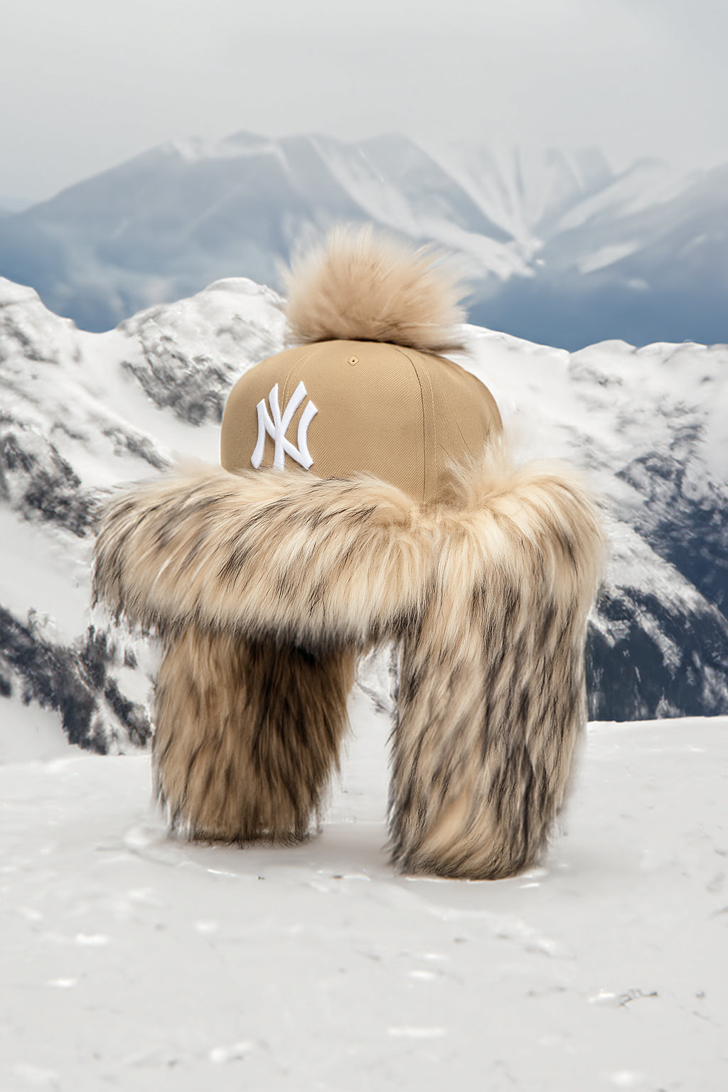 Custom FUR CAP / Creme / NY /