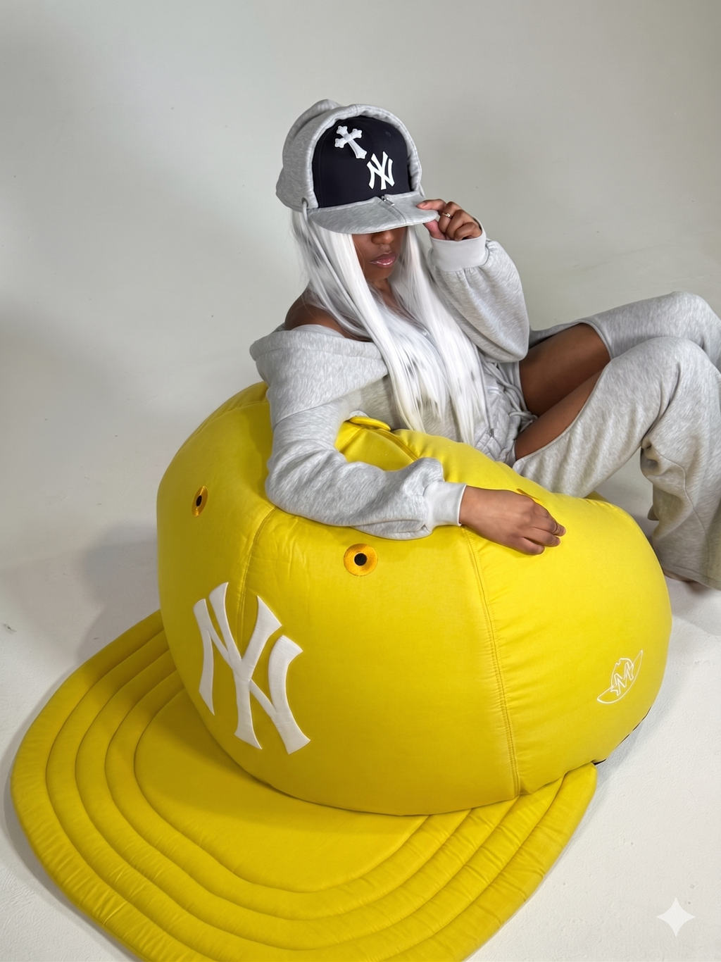 FITTED XL BEAN BAG – // YELLOW/  NEW YOEK/