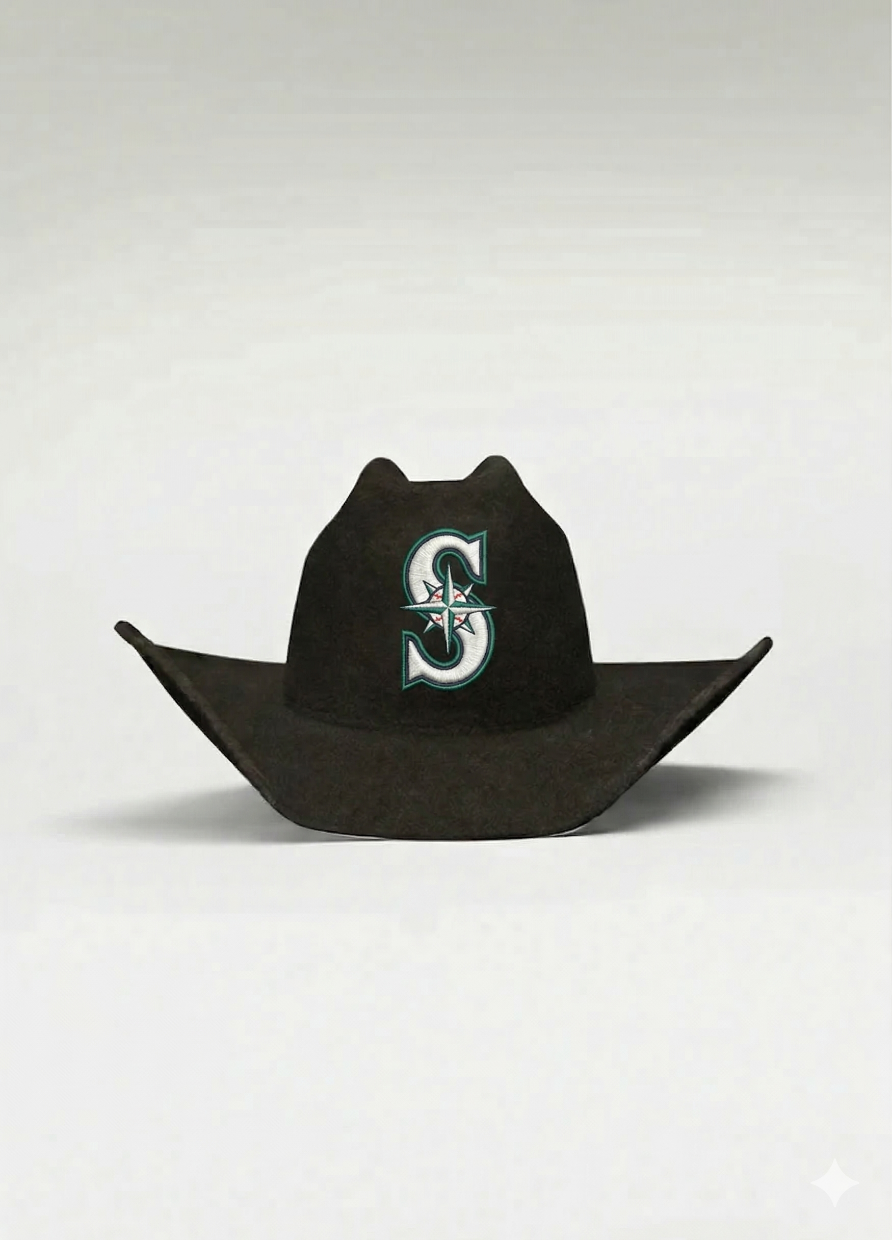 Custom Cowboy Hat / BLACK /   SEATTLE /