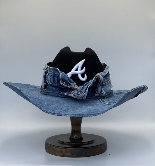 Custom Cowboy Hat / RED Atlanta / Denim