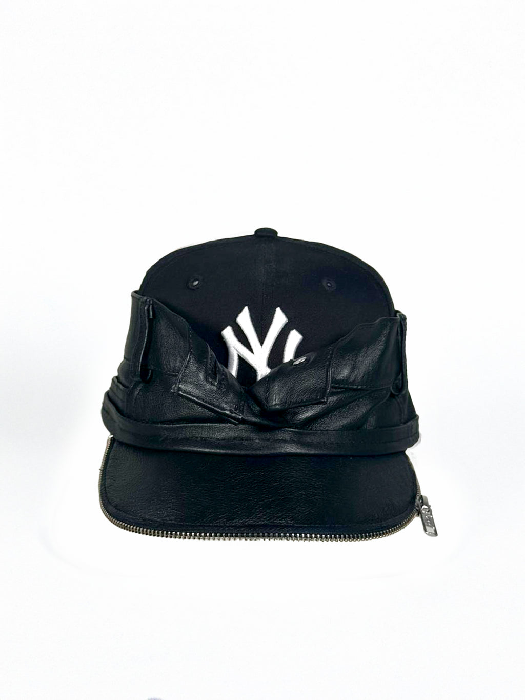 Custom Cap / Black / Leather / NY