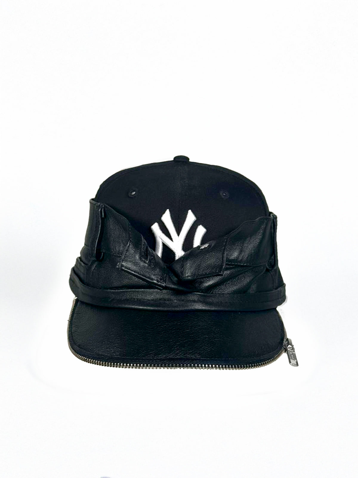 Custom Cap / Black / Leather / NY