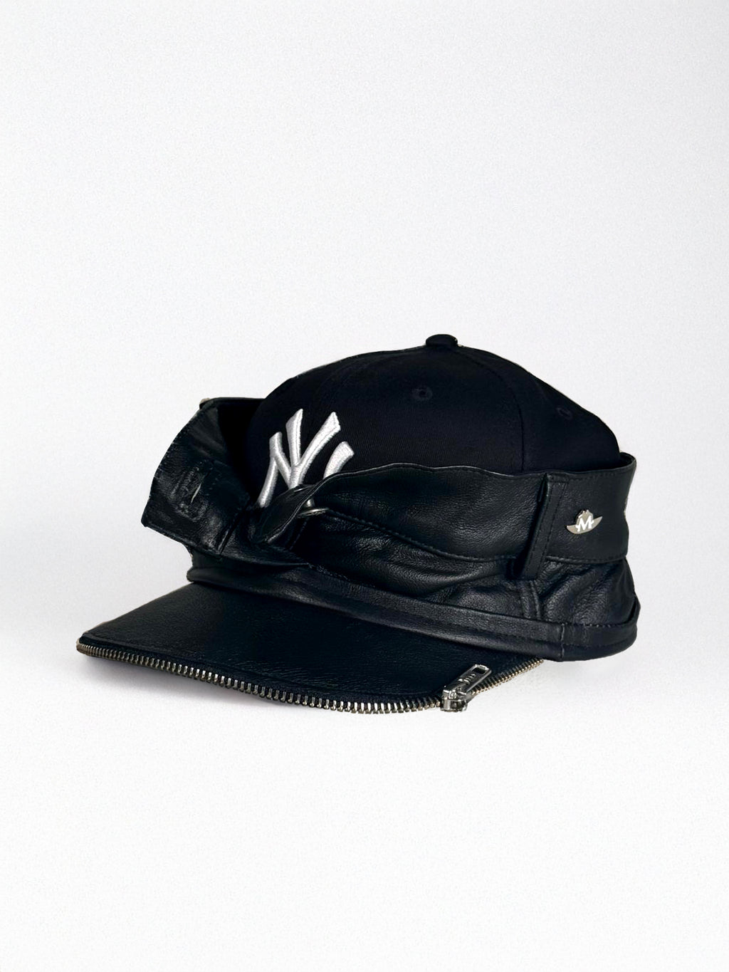 Custom Cap / Black / Leather / NY
