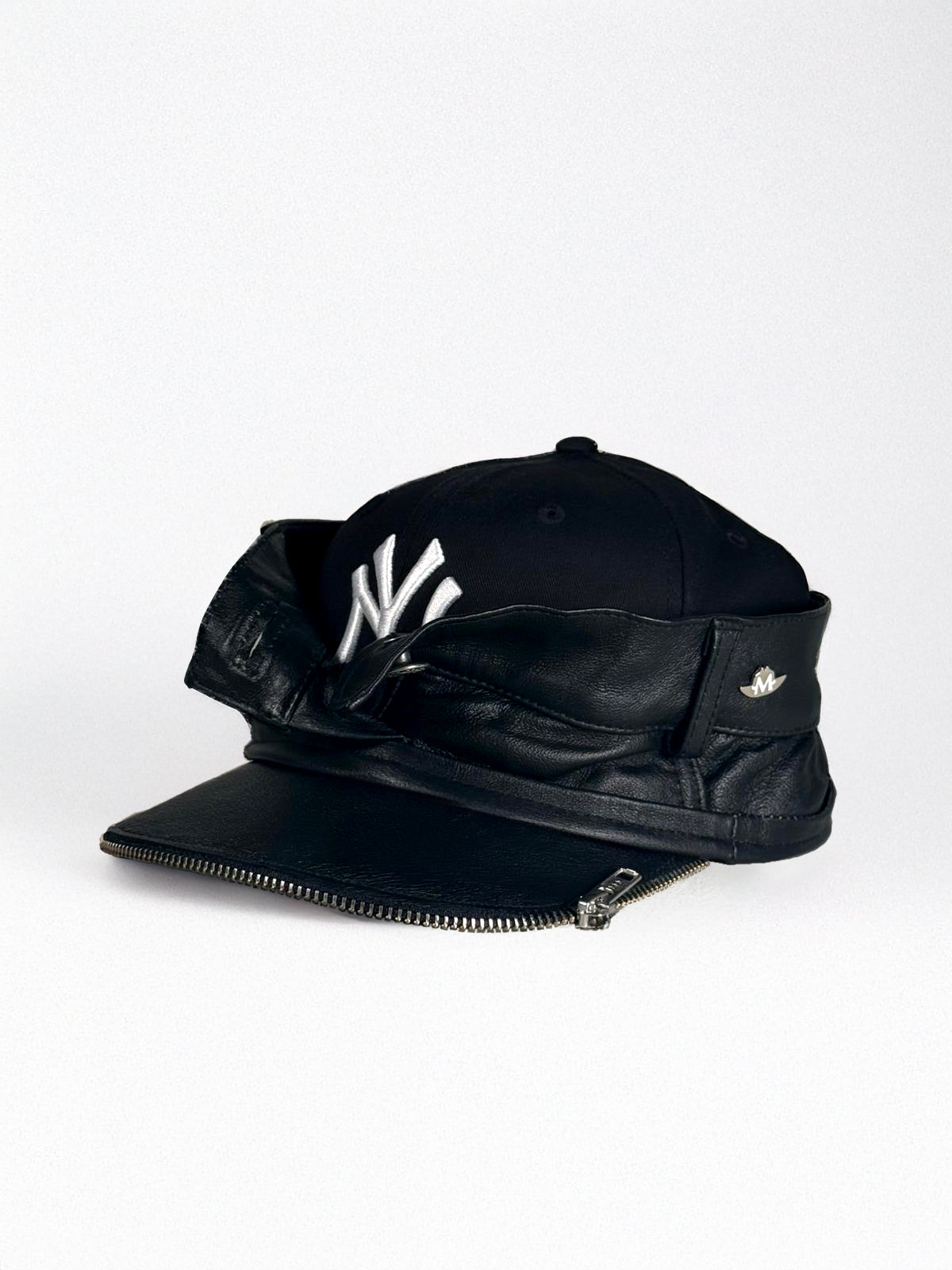 Custom Cap / Black / Leather / NY