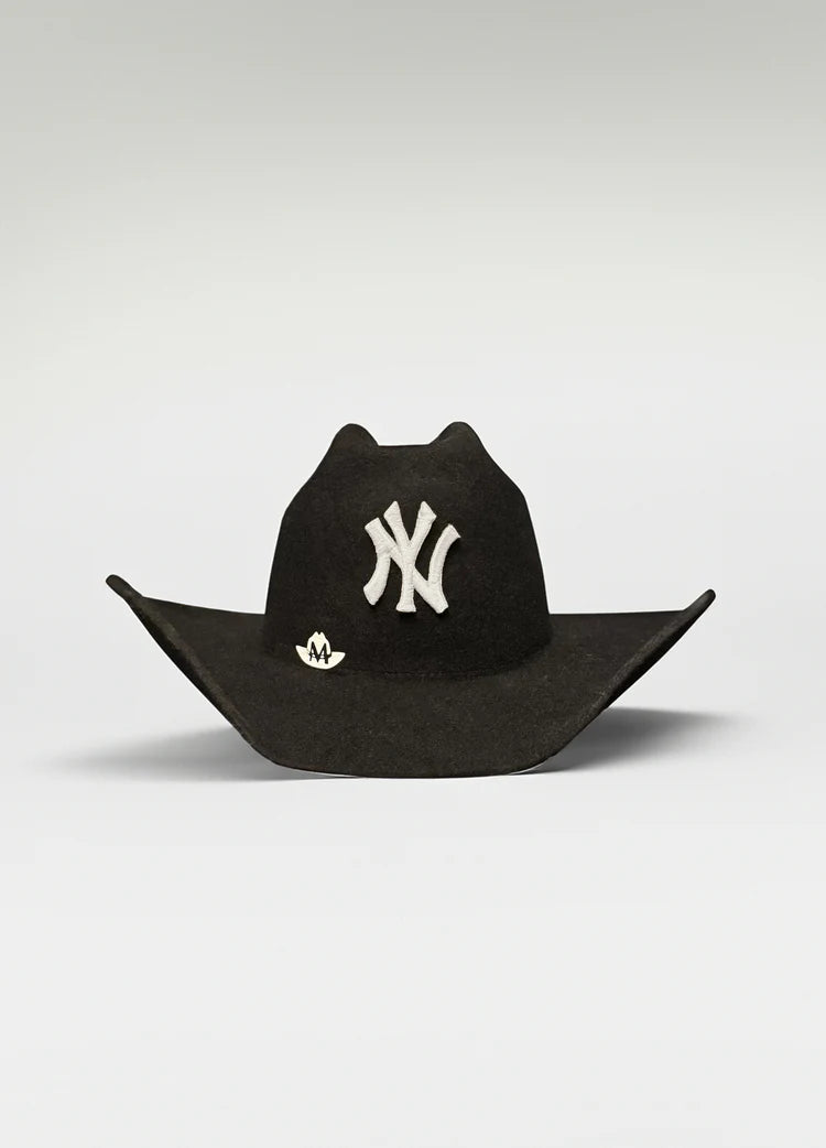 Custom Cowboy hat / BLACK / NY + Custom symbol !