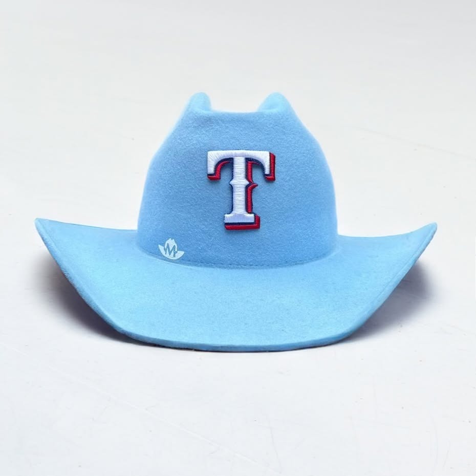 Custom Cowboy Hat / Texas / Light Blue