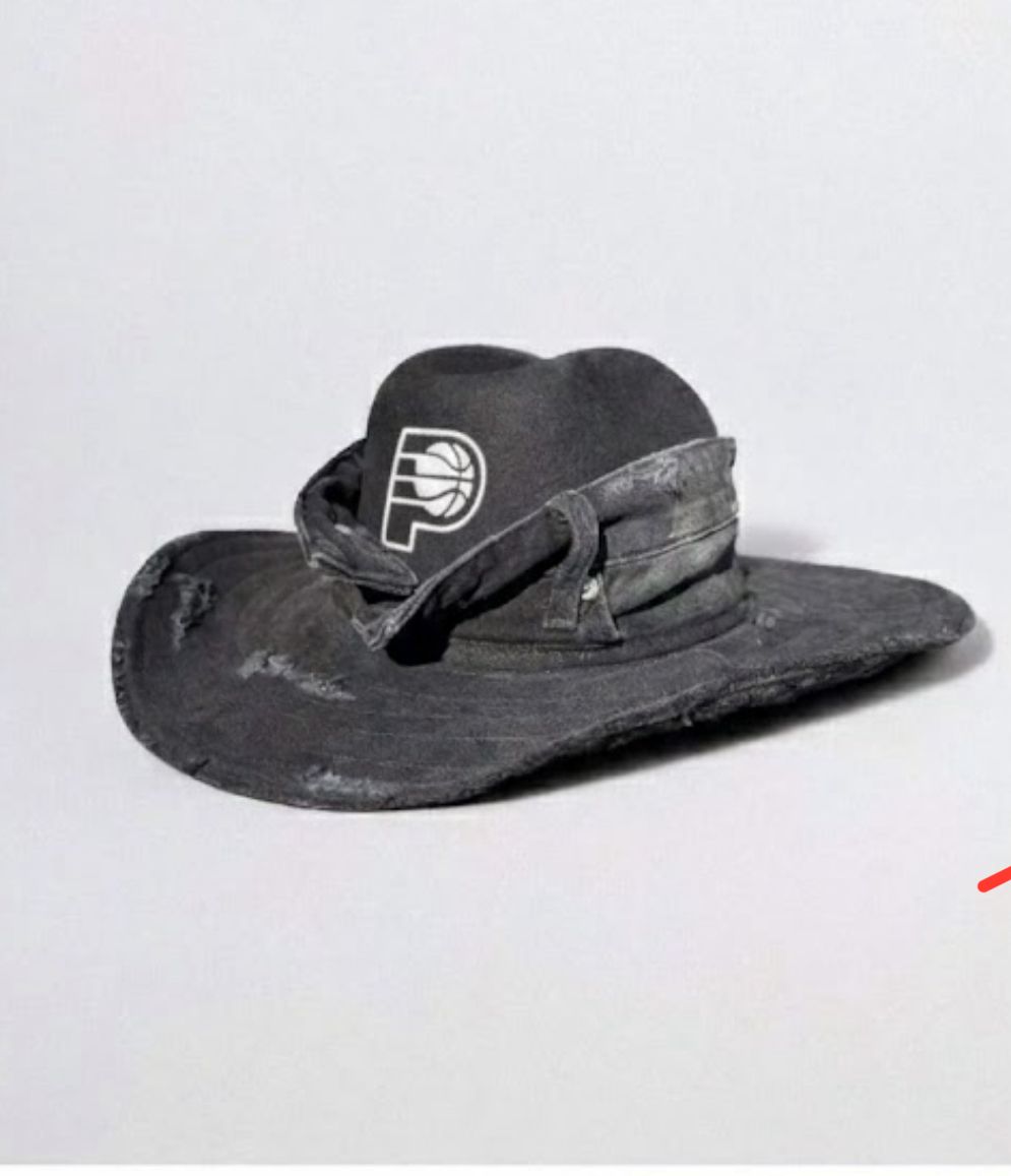 Custom Cowboy hat / Black Denim / P /